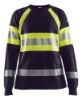 Afbeeldingen van BLÅKLÄDER T-shirt vlamvertragend dames met lange mouwen 3494 marineblauw/High Vis geel S