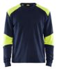 Afbeeldingen van BLÅKLÄDER T-shirt vlamvertragend met lange mouwen 3457 marineblauw/High Vis geel M