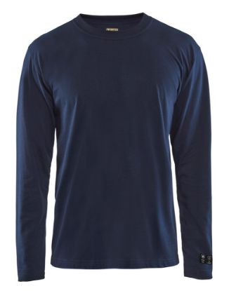 Afbeeldingen van BLÅKLÄDER T-shirt vlamvertragend met lange mouwen 3483 marineblauw 4XL