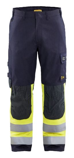 Afbeeldingen van BLÅKLÄDER Werkbroek APC 2 Multinorm Inherent 1491 marineblauw/High Vis geel C54