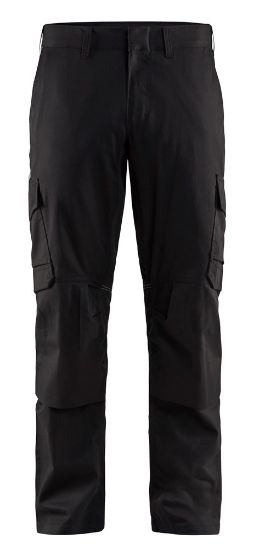 Afbeeldingen van BLÅKLÄDER Werkbroek industrie met stretch en kniezakken 1448 zwart D100