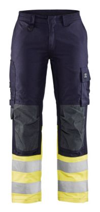 Afbeeldingen van BLÅKLÄDER Werkbroek Multinorm dames Inherent 7188 marineblauw/High Vis geel C50