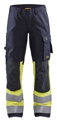 Afbeeldingen van BLÅKLÄDER Werkbroek Multinorm dames Inherent met stretch 7187 marineblauw/High Vis geel C44
