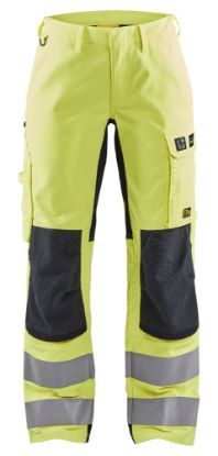 Afbeeldingen van BLÅKLÄDER Werkbroek Multinorm dames Inherent met stretch 7191 High Vis geel/marineblauw C42