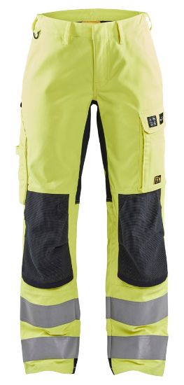Afbeeldingen van BLÅKLÄDER Werkbroek Multinorm dames Inherent met stretch 7191 High Vis geel/marineblauw C38