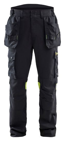 Afbeeldingen van BLÅKLÄDER Werkbroek Multinorm Inherent 1418 zwart/High Vis geel C64