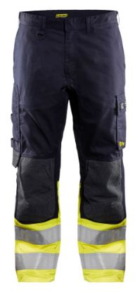 Afbeeldingen van BLÅKLÄDER Werkbroek Multinorm Inherent 1488 marineblauw/High Vis geel C54