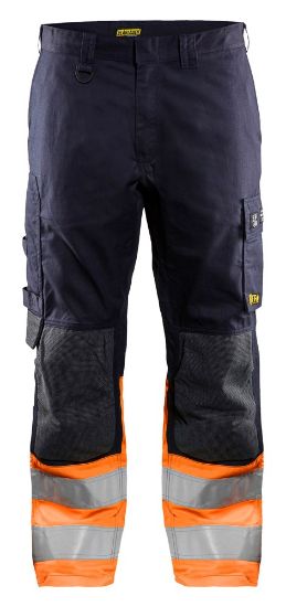 Afbeeldingen van BLÅKLÄDER Werkbroek Multinorm Inherent 1488 marineblauw/High Vis oranje C50