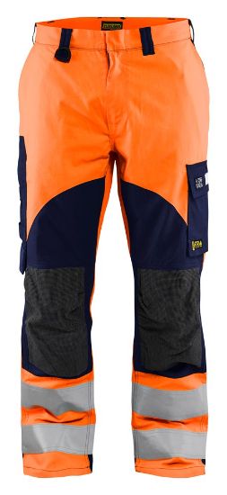 Afbeeldingen van BLÅKLÄDER Werkbroek Multinorm Inherent 1588 High Vis oranje/marineblauw C44