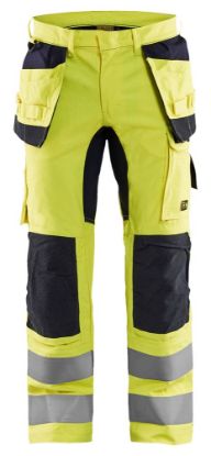 Afbeeldingen van BLÅKLÄDER Werkbroek Multinorm Inherent met stretch 1587 High Vis geel/marineblauw C50