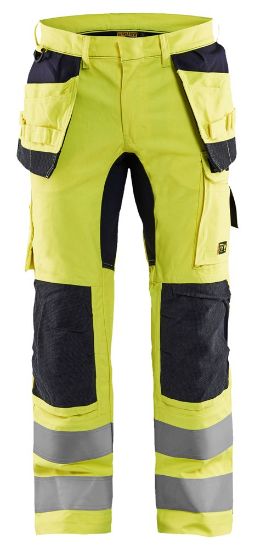 Afbeeldingen van BLÅKLÄDER Werkbroek Multinorm Inherent met stretch 1587 High Vis geel/marineblauw C52