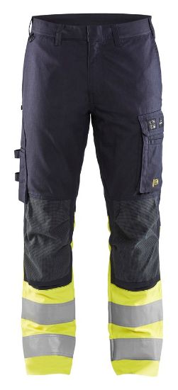 Afbeeldingen van BLÅKLÄDER Werkbroek Multinorm Inherent met stretch 1787 marineblauw/High Vis geel C44