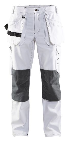 Afbeeldingen van BLÅKLÄDER Werkbroek schilder dames 7131 wit/donkergrijs C40