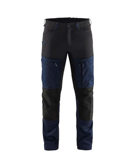 Afbeeldingen van BLÅKLÄDER Werkbroek service met stretch 1456 donker marineblauw/zwart C50