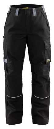 Afbeeldingen van BLÅKLÄDER Werkbroek vlamvertragend dames 7173 zwart/grijs C38