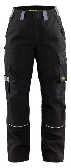 Afbeeldingen van BLÅKLÄDER Werkbroek vlamvertragend dames 7173 zwart/grijs D21