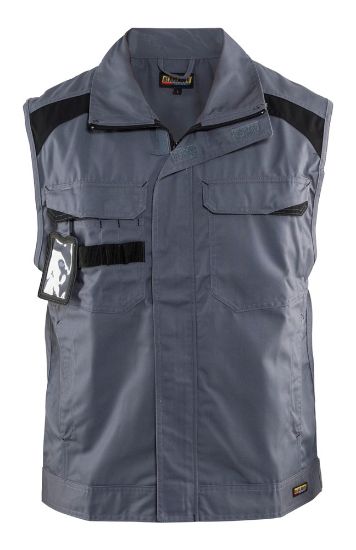 Afbeeldingen van BLÅKLÄDER Werkvest industrie ongevoerd 3164 grijs/zwart 2XL