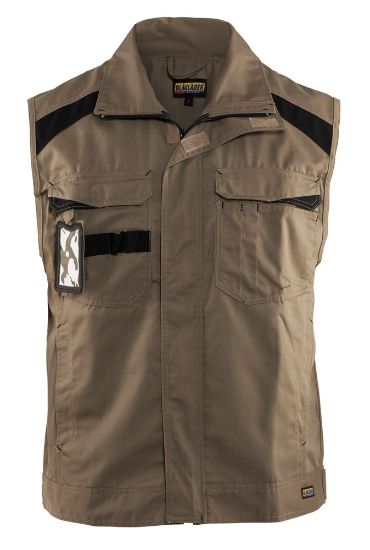 Afbeeldingen van BLÅKLÄDER Werkvest industrie ongevoerd 3164 khaki/zwart M