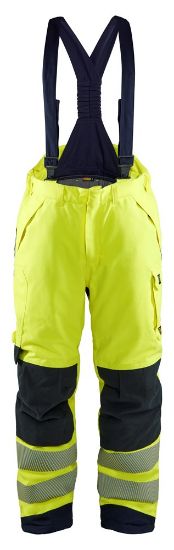Afbeeldingen van BLÅKLÄDER Winter bretelbroek Multinorm 1817 High Vis geel/marineblauw 2XL