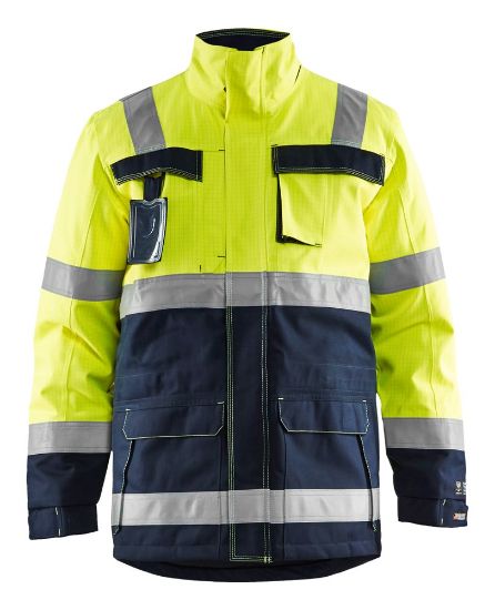 Afbeeldingen van BLÅKLÄDER Winterparka Multinorm 4468 High Vis geel/marineblauw XS