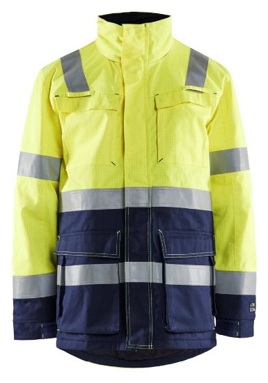 Afbeeldingen van BLÅKLÄDER Winterparka vlamvertragend 4467 High Vis geel/marineblauw M