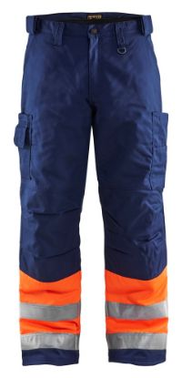 Afbeeldingen van BLÅKLÄDER Winterwerkbroek 1862 High Vis oranje/marineblauw D104