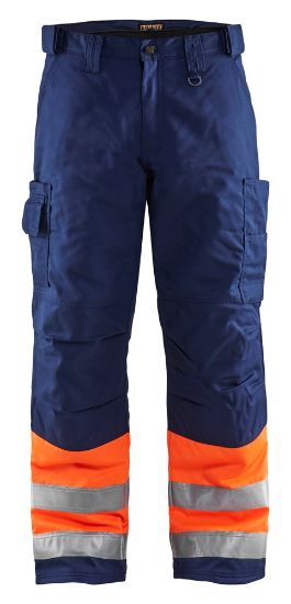 Afbeeldingen van BLÅKLÄDER Winterwerkbroek 1862 High Vis oranje/marineblauw D112