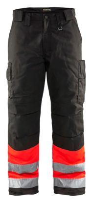 Afbeeldingen van BLÅKLÄDER Winterwerkbroek 1862 High Vis rood/zwart D116