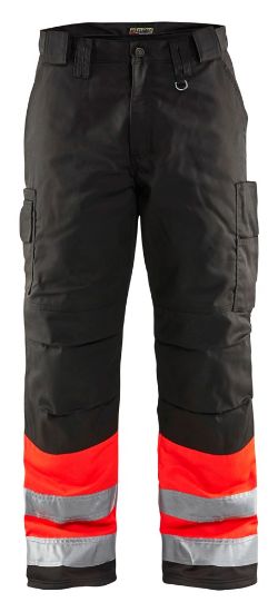 Afbeeldingen van BLÅKLÄDER Winterwerkbroek 1862 High Vis rood/zwart D128