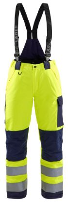 Afbeeldingen van BLÅKLÄDER Winterwerkbroek dames 7885 High Vis geel/marineblauw C50