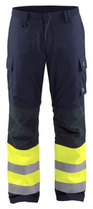 Afbeeldingen van BLÅKLÄDER Winterwerkbroek Multinorm 1869 marineblauw/High Vis geel D116