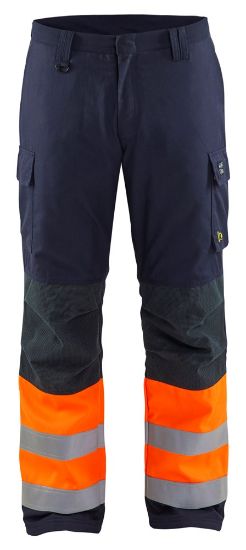 Afbeeldingen van BLÅKLÄDER Winterwerkbroek Multinorm Inherent 1869 marineblauw/High Vis oranje D116