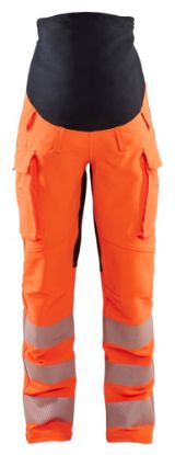 Toon details van BLÅKLÄDER Zwangerschapsbroek met 4-weg stretch 7100 High Vis oranje/zwart 2XL Afbeeldingen van BLÅKLÄDER Zwangerschapsbroek met 4-weg stretch 7100 High Vis oranje/zwart 2XL