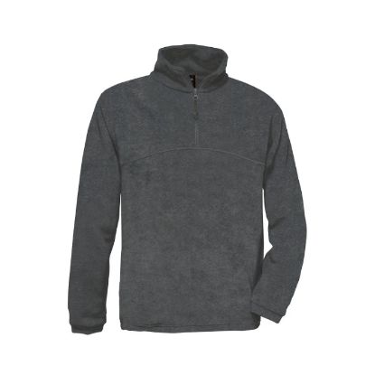 Afbeeldingen van B&C Fleecetrui Highlander+ 5FU704 zip-hals charcoal L