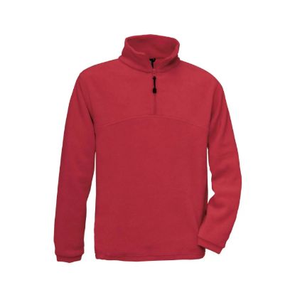 Afbeeldingen van B&C Fleecetrui Highlander+ 5FU704 zip-hals rood 2XL