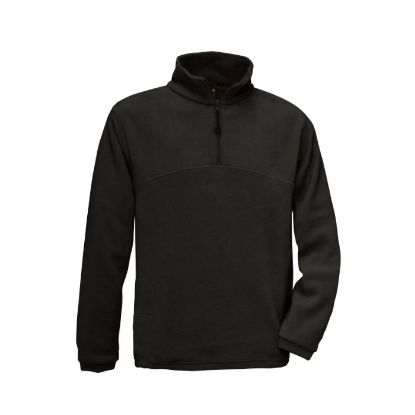 Afbeeldingen van B&C Fleecetrui Highlander+ 5FU704 zip-hals zwart 2XL
