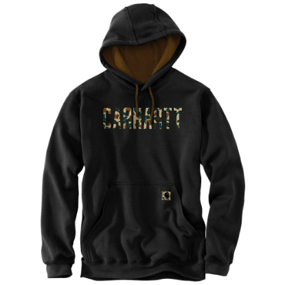 Afbeeldingen van CARHARTT Hoodie Camo logo 105486 zwart M