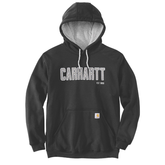 Afbeeldingen van CARHARTT Hoodie en logo heren 105494 zwart M