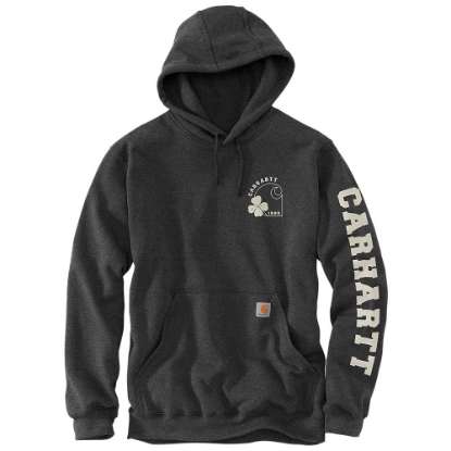 Afbeeldingen van CARHARTT Hoodie grafische klaver print 105707 carbon heather 2XL
