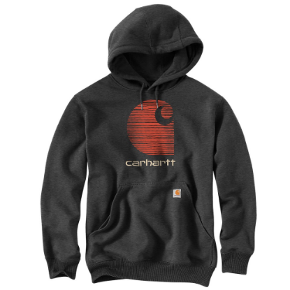 Afbeeldingen van CARHARTT Hoodie grafische print regenbestendig 105431 carbon heather XL