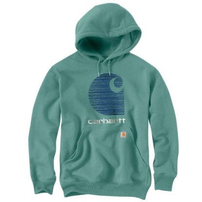 Afbeeldingen van CARHARTT Hoodie grafische print regenbestendig 105431 slate green heather M