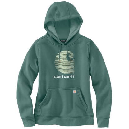 Afbeeldingen van CARHARTT Hoodie grafische print regenbestendig dames 105636 slate green heather XS
