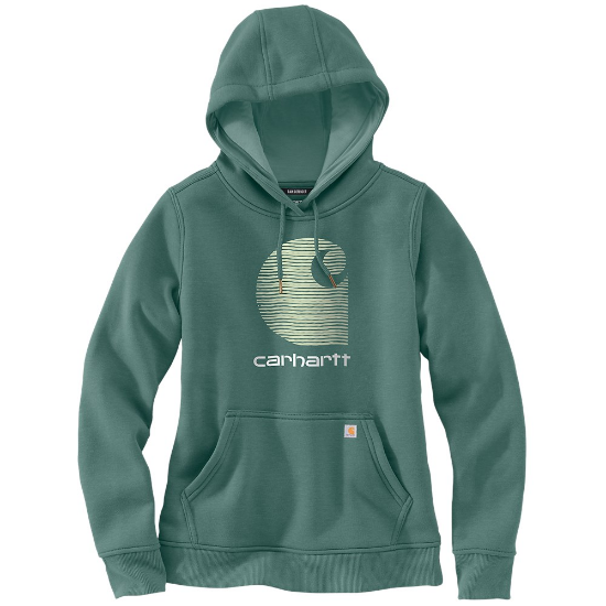 Afbeeldingen van CARHARTT Hoodie grafische print regenbestendig dames 105636 slate green heather XL