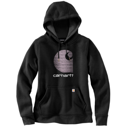 Afbeeldingen van CARHARTT Hoodie grafische print regenbestendig dames 105636 zwart L