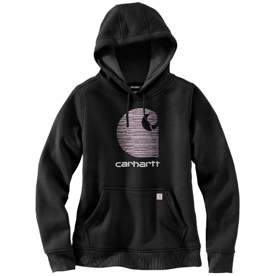 Afbeeldingen van CARHARTT Hoodie grafische print regenbestendig dames 105636 zwart L