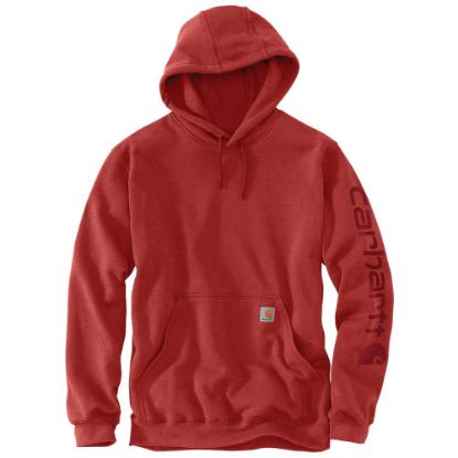 Afbeeldingen van CARHARTT Hoodie logo sleeve K288 chili pepper heather L