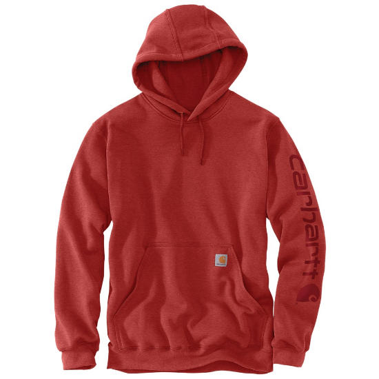 Afbeeldingen van CARHARTT Hoodie logo sleeve K288 chili pepper heather M
