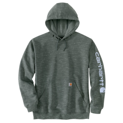 Afbeeldingen van CARHARTT Hoodie logo sleeve K288 elm space dye S