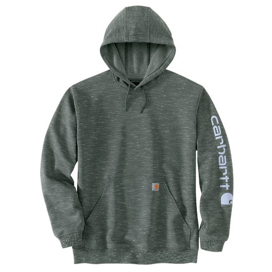 Afbeeldingen van CARHARTT Hoodie logo sleeve K288 elm space dye XS