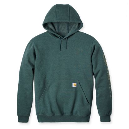 Afbeeldingen van CARHARTT Hoodie logo sleeve K288 frosted balsam heather M